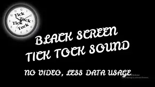 Clock ticking⏰⏰ sound effect for 10 hours with black screen |