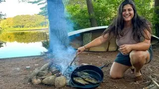 Overnight ISLAND camping | CATCH and COOK