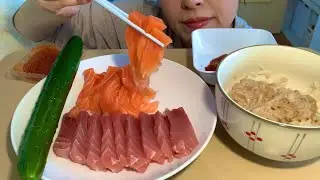 eatingsounds eatingshow sashimi Natto notalking japanesefood ASMR