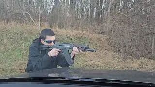 Concussive fireball from Zastava m92.
