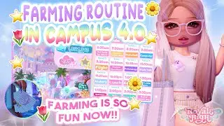 👑ALERT🌈 MY FARMING ROUTINE IN ☕CAMPUS 4 0📚 | Royale High