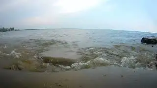 peaceful lake Huron by a park in Tawas