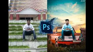 Photoshop car photo Manipulation | Boy sit on the car | Photoshop editing