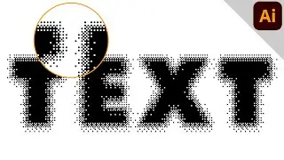 Bitmap text effect | ILLUSTRATOR TUTORIAL - TEXT EFFECT