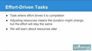 Lesson 4: Entering and Scheduling Tasks - Universal Class Microsoft Project 2016