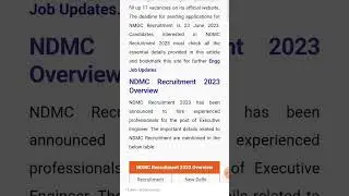 NDMC Recruitment 2023 | Delhi Municipal Corporation | 
