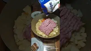Простой обед из картофеля и фарша #обед #фарш