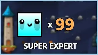 Jugando el mod SUPER EXPERT en Geometry Dash