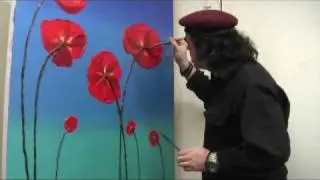 Art Lesson: How to Paint 3D Poppies Using Acrylic Paint