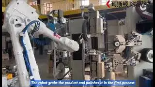 Robot Polishing and Grinding for motorcycles handle bar