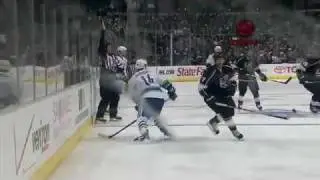 Rob Schuderi BIG Hip Check on Burrows (April 19th, 2010)