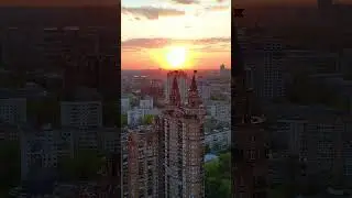 Великолепный закат над Москвой #dji #drone #sunset