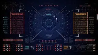 No-copyright || without logo || hud futuristic animation with sound and hacker screen 4k