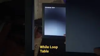 how to table print in while loop
