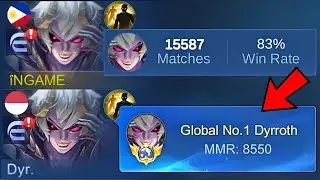 FINALLY!! i MET BEST DYRROTH IN THE WORLD🤯(TOP 1 GLOBAL DYRROTH!) iNGAME🔥DYR!
