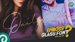 Trendy Bevel Emboss Glass Font in Photopea Mobile | Glass Font editing | Glass Font Asl.