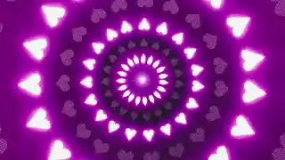 Neon Purple Hearts tunnel background 4K 💜Psychedelic TV Screensaver ✨Aesthetic Wallpaper | VJ Loops