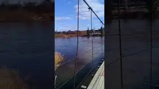 Мост в Усть-Ухту на реке Ухта затопило 15.05.2018