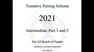 intermediate part 1 and 2 pairing scheme 2021 tentative