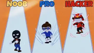 NOOB vs PRO vs HACKER in HELLS RUNNER 3D.