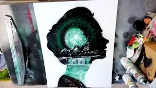 MY BIGGEST PAINTING TO DATE! (LIVE PAINTING) NO EDITS- Spray paint art