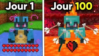 J'ai survécu 100 jours avec la Difficulté qui Augmente sur Minecraft