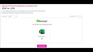 Convert PDF to CSV for free on nomi: Watch the demo here