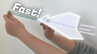 How To Make A Rubber Band Launching Paper Plane (Flies FAR!) | EASY Tutorial