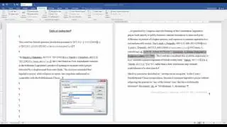 Creating a Table of Authorities in Word 2016 for PC