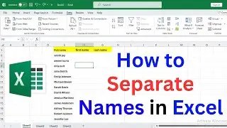 how to separate names in excel | separate first and last name in excel | excel