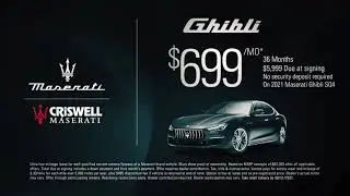 Criswell Maserati Ghibli Sales Offer for August