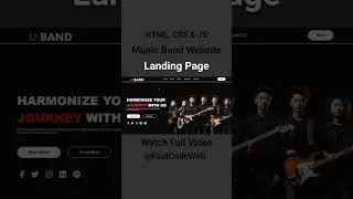Create Music Band Portfolio Website Using HTML & CSS | Fast Code