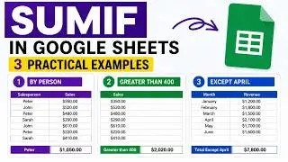 SUMIF in Google Sheets | Sum Values Based on Criteria (Easy Tutorial)