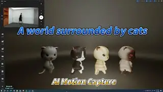 AI motion capture with AI auto-redirection for fast real-time capture of 3D pet cats