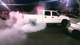 Duramax Does a Massive 100ft Burnout