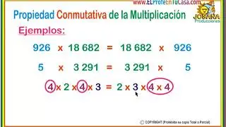 Multiplicacion propiedad conmutativa