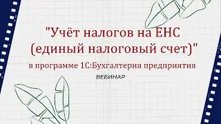 Учет налогов на ЕНС в программе 1С:Бухгалтерия.