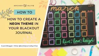 How To Create A Neon Theme In Your Blackout Journal