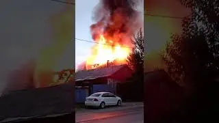 афигет пожар город Тюмени