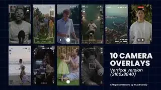 10 Vertical Camera Overlays Pack 2025 – FREE After Effects Template | Pro Viewfinder & Recording FX!