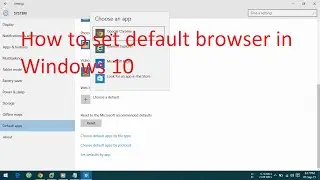 Default browser settings in Windows 10
