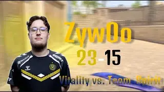CS 2 POV ZywOo 23-15 Mirage | Spirit vs. Vitality | BLAST Premier Spring Final 2024 | 15.06.24