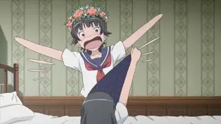 Lift the skirt ,anime funny moment