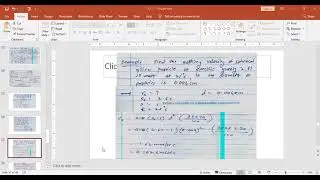 Problem on Settling velocity
