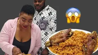 rock paper scissors mukbang gone wrong | party jollof rice and turkey | african food asmr