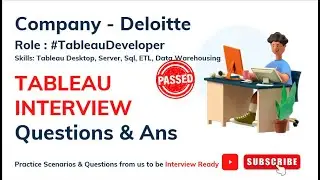 Tableau Developer Interview Deloitte|
