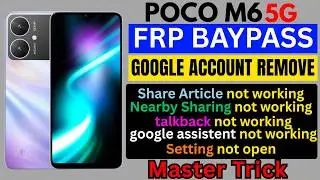 ||POCO M6 5G FRP BYPASS || POCO M6 5G google account bypass | hyper OS 2 🔥 || without PC 