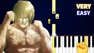 Attack on Titan - Season 4 Trailer Music - VERY Easy Piano tutorial (Synthesia)