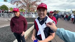 Interviewing Republicans at Donald Trump's Pennsylvania Rally