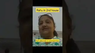 Rahu in 2nd house.. #astrology